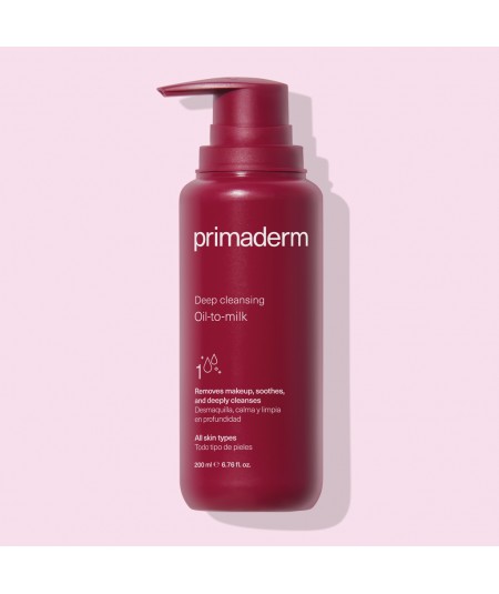 Primaderm Deep Cleansing Oil to Milk 200 ml - Aceite limpiador facial que emulsiona en leche