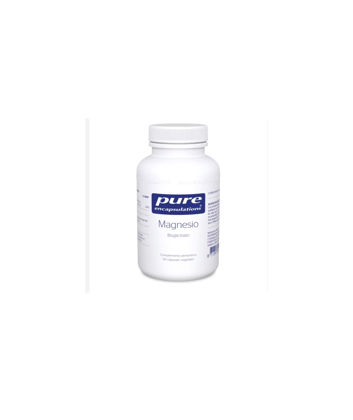 Magnesio Bisglicinato Pure Encapsulations – alta absorción y tolerancia